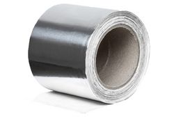 Скотч алюмінієвий фольгований посилений армуючої плівкою AL PET 100ммХ40мп